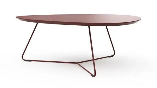 Couchtisch Fano - LBH ca. 87x78x33 cm, Fenix, Bordeaux