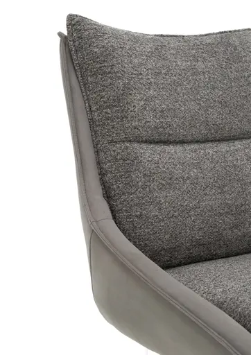 Stuhl MANDY - drehbar, Stoff, Graubeige
