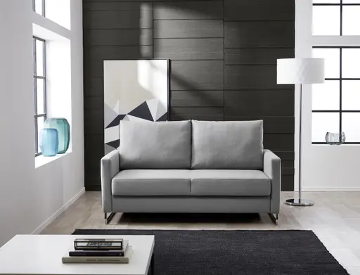 Sofa - Schlaffunktion manuell, Stoff, Anthrazit/Grau