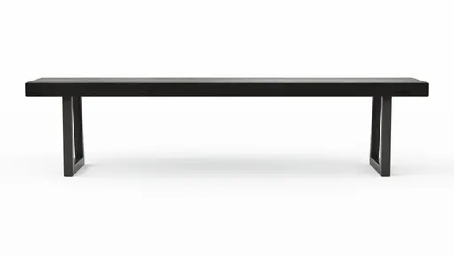 Holzbank Clifton - Breite ca. 180cm, Zerreiche massiv, smoked