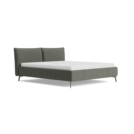 Bettgestell Coria - Liegefläche 180x200 cm, Stoff, Olive