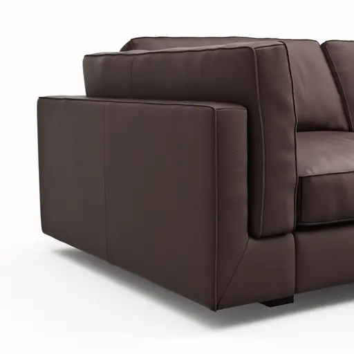 Sofa Aprino 3 - 3,5-Sitzer XL, Dickleder, Dunkelbraun, Armlehne Kissen