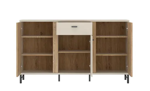 Sideboard - B ca. 150 cm, Kaschmir, Cremona Eiche Nachbildung