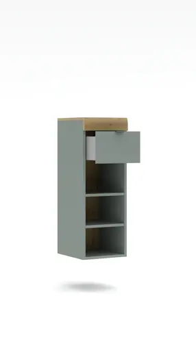 Regal - B ca. 30 cm, Schilfgrün, Artisan Eiche Nachbildung