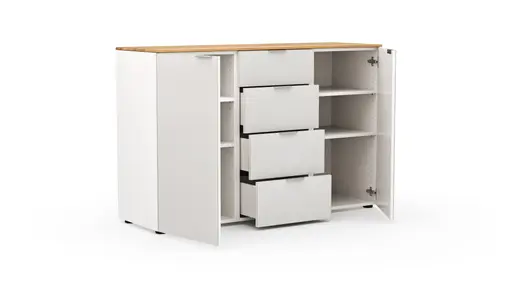 Kommode Colorado Beimöbel - BHT ca. 135x87x43 cm, Weiß