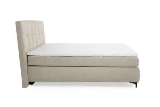 Boxspringbett- Ligefläche ca. 180x200 cm, Stoff, Beige