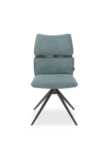 Stuhl MARJA - drehbar, Stoff, Türkis