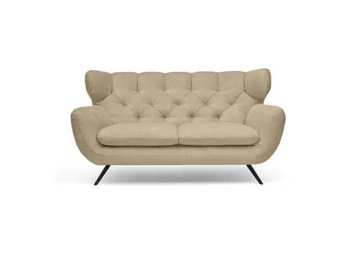 Sofa CHIRA - 2,5-Sitzer, Stoff, Graubraun