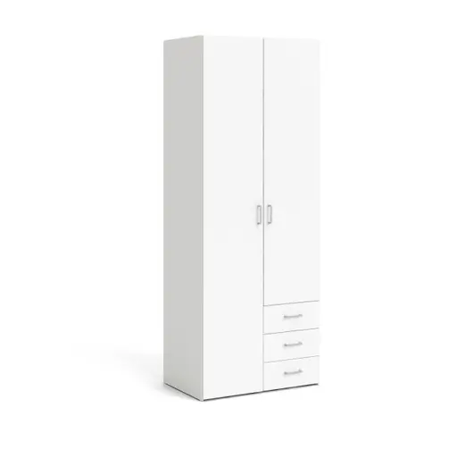 Drehtürenschrank- B ca. 78 cm, Weiß