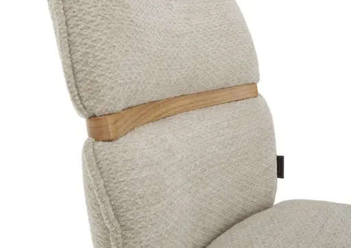 Stuhl MAROU - drehbar, Stoff, Beige