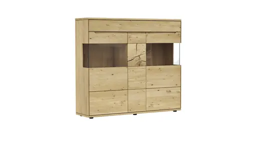 Highboard Amora - Wildeiche massiv bianco