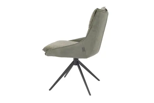 Stuhl MANDY - drehbar, Stoff, Grün