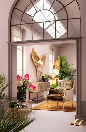 Wandobjekt- Engel, Weiß, Gold