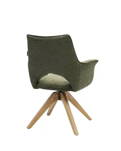 Armlehnstuhl MARYLA - drehbar, Stoff, Grün