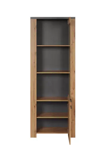 Vitrine - Eiche Dekor, Graphit