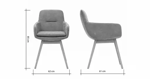 Armlehnstuhl Macano - Stoff, Olive