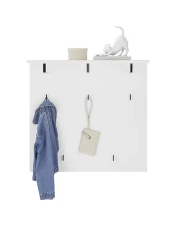 Garderobe - inkl. Sitzkissen, Weiß