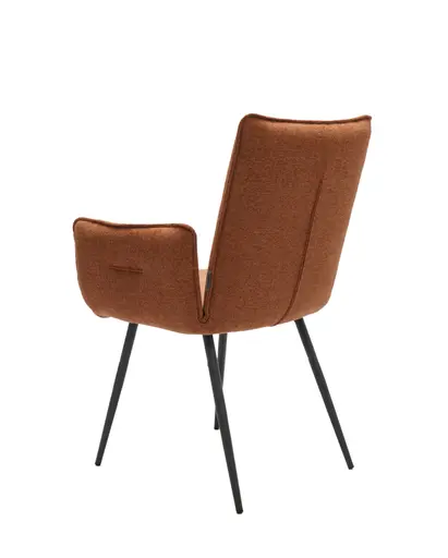 Armlehnstuhl MARCELA - Stoff, Kupfer