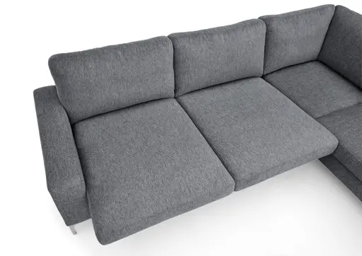 Ecksofa CALM 2.0 - 2,5-Sitzer mit Ecke rechts, Schlaffunktion mit Bettkasten, Stoff, Anthrazit