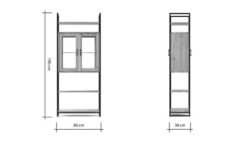Raumteiler Farmingdale - Eiche massiv, natur geölt