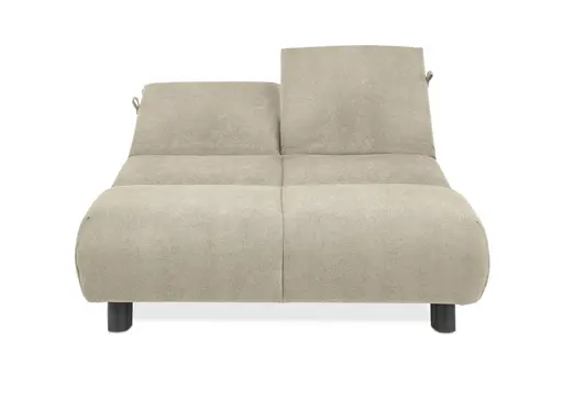  Faltsofa EBBY - 2-Sitzer ohne Armlehne, 140 cm inkl. Schlaffunktion/Relaxfunktion, Stoff, Taupe