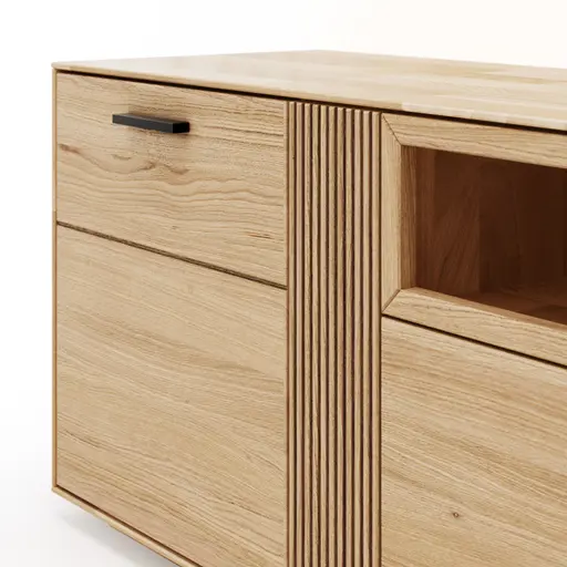 Lowboard Estana - Eiche massiv, legno