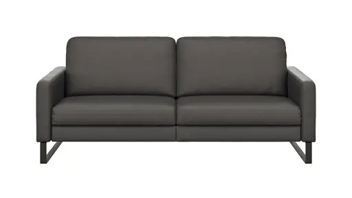 Sofa Enna - 3,5-Sitzer, Leder, Anthrazit