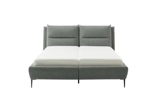 Polsterbett - Liegefläche ca. 180x200 cm, Stoff graublau