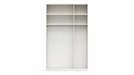 Drehtürenschrank Viana - B. ca. 151 cm, Lack, Weiß