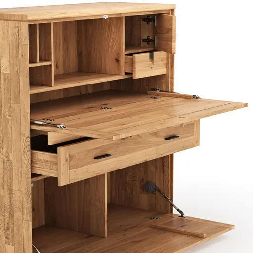 Sekretär Faro 6.0 - Wildeiche massiv, natur geölt