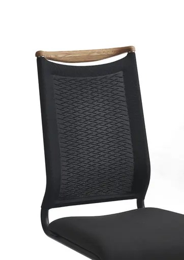 Freischwinger - Stoff, schwarz