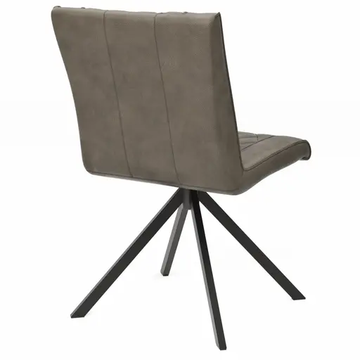 Stuhl Cambridge - drehbar, Leder, Taupe