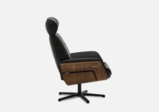 Relaxsessel - Leder, Schwarz