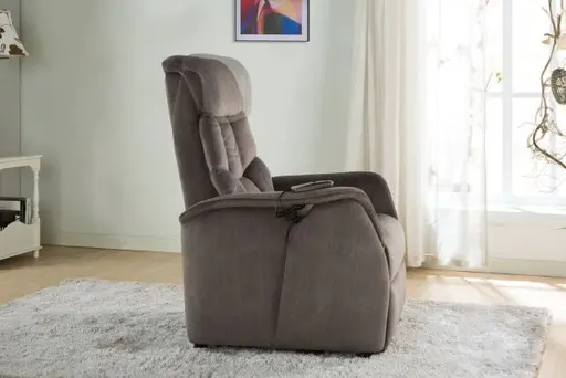 TV-Sessel - Aufstehhilfe, Relaxfunktion, Stoff, Grau
