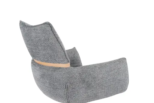 Armlehnstuhl MAROU - drehbar, Stoff, Graublau