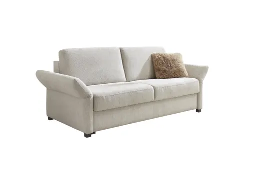 Schlafsofa EM Arlon - Faltbett mit Kaltschaummatratze, Stoff, Natur