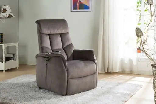 TV-Sessel - Aufstehhilfe, Relaxfunktion, Stoff, Grau