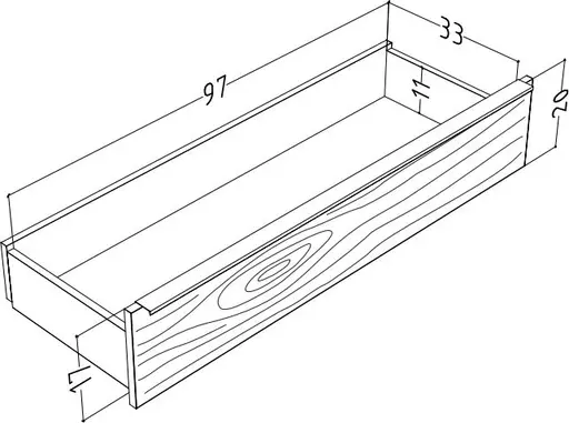 Lowboard - mit Beleuchtung, B ca. 214 cm, Anthrazit, Eiche massiv