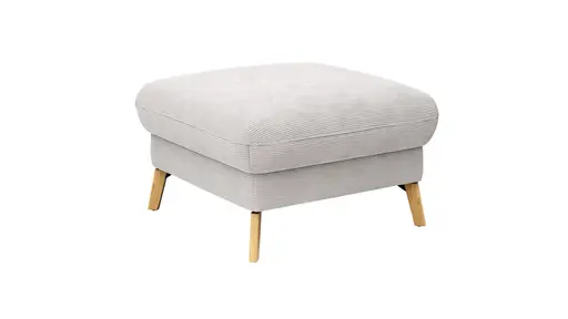 Hocker Maryville - LB ca. 74x74 cm, Stoff, Beige