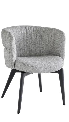 Armlehnstuhl Milana - Stoff, Grau