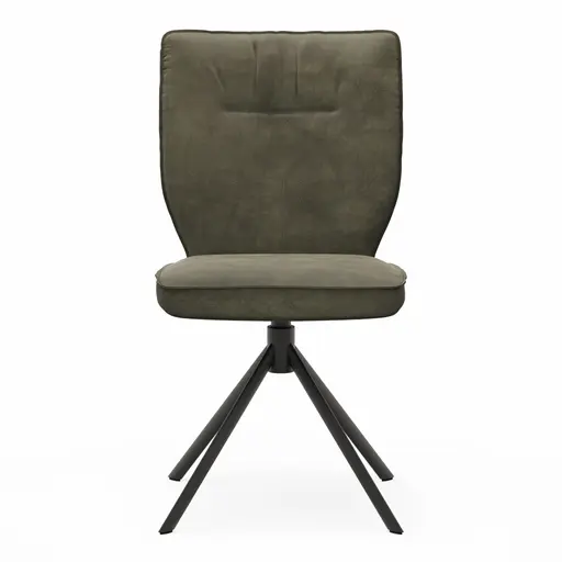 Stuhl Westmore - drehbar, Stoff, Dunkelgrün