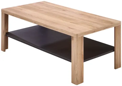 Couchtisch - LB ca. 120x60 cm, Eiche Nachbildung, Eiche dunkel Nachbildung