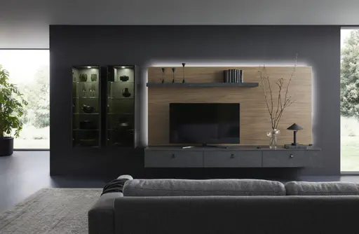 Wohnwand zu Inselküche 51.180 CO 1 522