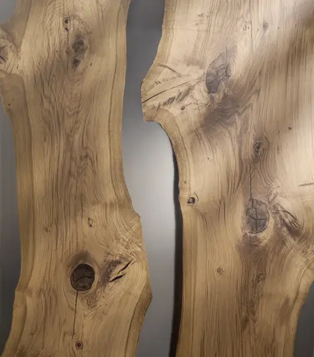 Esstisch Nera - LB ca. 220 x 110 cm, Asteiche massiv, Epoxy, Grau