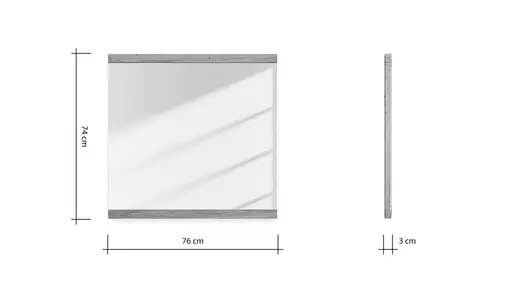 Spiegel Farmingdale - Rahmen Eiche massiv, natur geölt