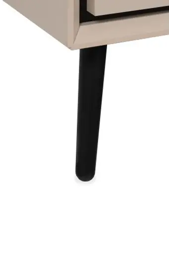 Highboard - B ca. 90 cm, Sand, Schwarz