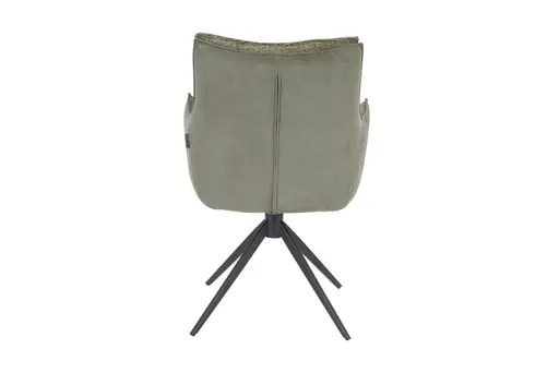 Armlehnstuhl MANDY - drehbar, Stoff, Grün