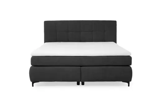 Boxspringbett- Ligefläche ca. 180x200 cm, Stoff, Schwarz