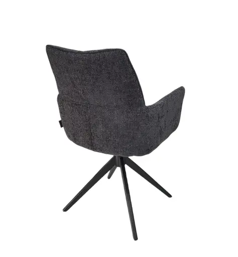 Armlehnstuhl MILENA - drehbar, Stoff, Anthrazit