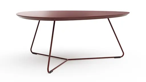 Couchtisch Fano - LBH ca. 87x78x33 cm, Fenix, Bordeaux